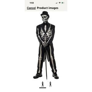 Underwraps Menâ€™s Costumes Bone Chillin Skeleton Costume Tuxedo XXL